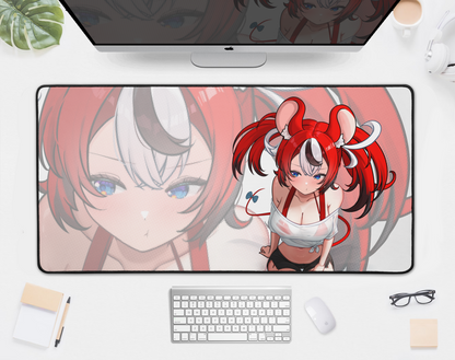 Hakos Baelz Deskmat Vtubers Mousepad XL XXL Gaming Desk Mat Gift for Gamers Waifu Large Playmat Hololive Merch Hakos Baelz Mousepad