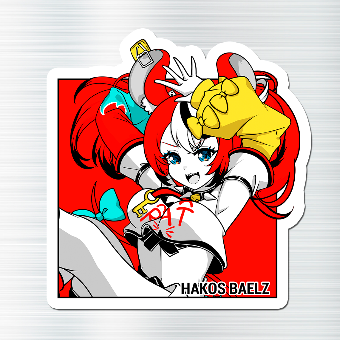 Hakos Baelz Fridge Magnet, Die Cut Hakos Baelz Magnets 3″ × 3″, Hololive Merch, Hakos Baelz Merch, Hakos Baelz Maganet, Hakos Baelz Fan