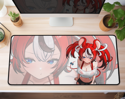 Hakos Baelz Deskmat Vtubers Mousepad XL XXL Gaming Desk Mat Gift for Gamers Waifu Large Playmat Hololive Merch Hakos Baelz Mousepad