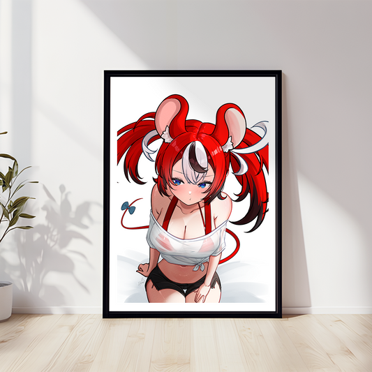 Hakos Baelz Wall Art Hakos Baelz Poster Hololive Merch Vtubers Gift Hololive Wall Decor Hakos Baelz Merch Anime Wall Art Canvas