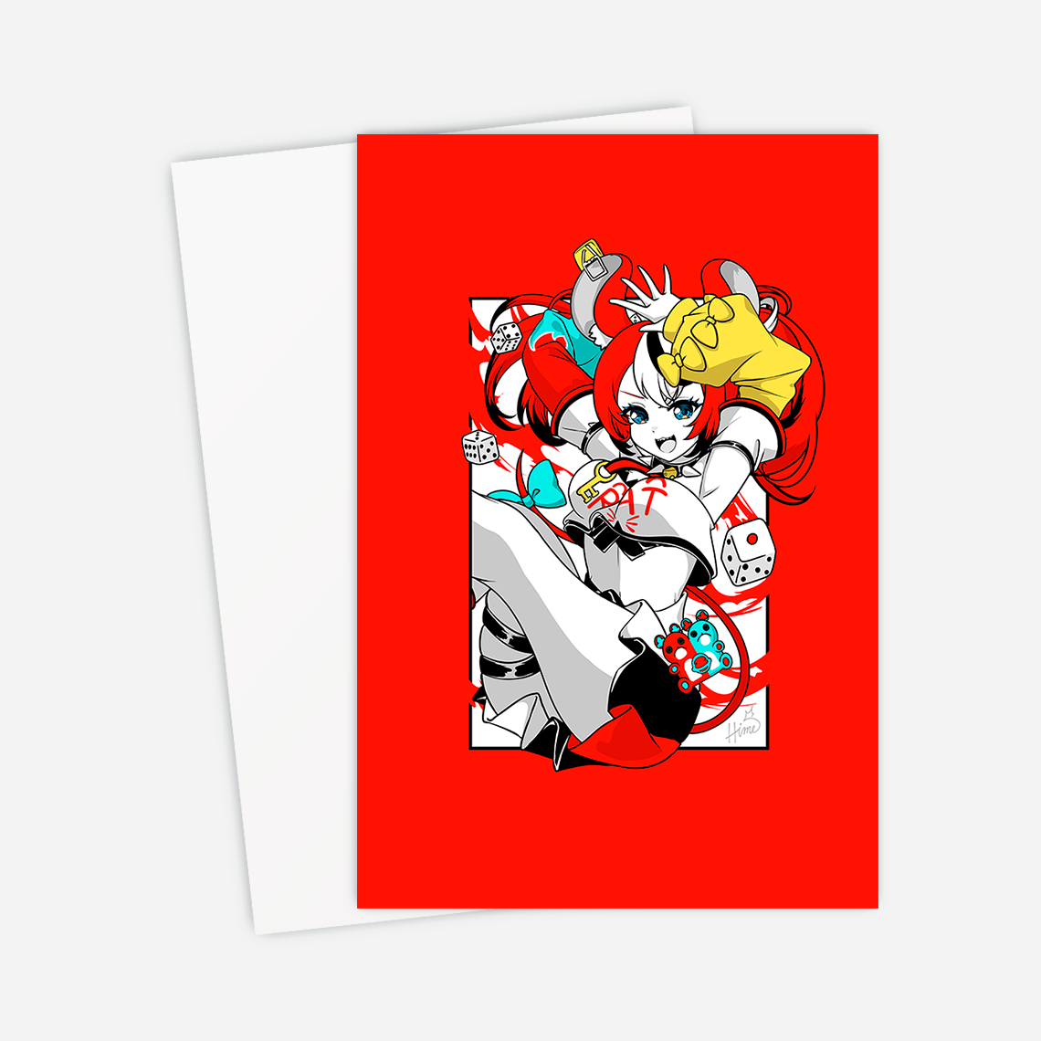 Hakos Baelz Postcard Mini Print Hololive Merch Vtubers Merch Hololive Mini Print Hakos Baelz Merch