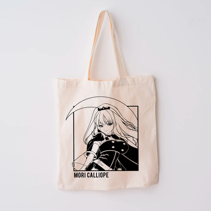 Mori Calliope Tote Bag Vtuber Tote Bag Mori Calliope Fan Merch Cotton Canvas Tote Bag Eco Mori Calliope Tote Bag Sustainable Bag Kawaii Tote Bag hololive merch