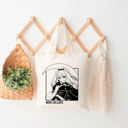Mori Calliope Tote Bag Vtuber Tote Bag Mori Calliope Fan Merch Cotton Canvas Tote Bag Eco Mori Calliope Tote Bag Sustainable Bag Kawaii Tote Bag hololive merch