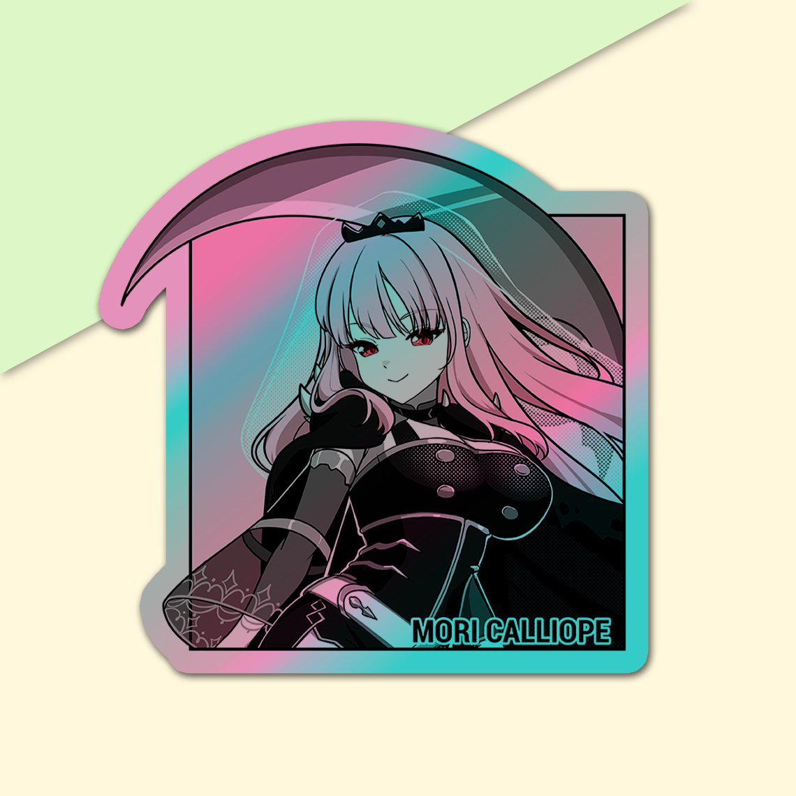 Mori Calliope Sticker, Mori Calliope Stickers, Kiss Cut Stickers 3"x3", Mori Calliope Stickers, Stationery Stickers, Hololive Merch, Mori Calliope merch