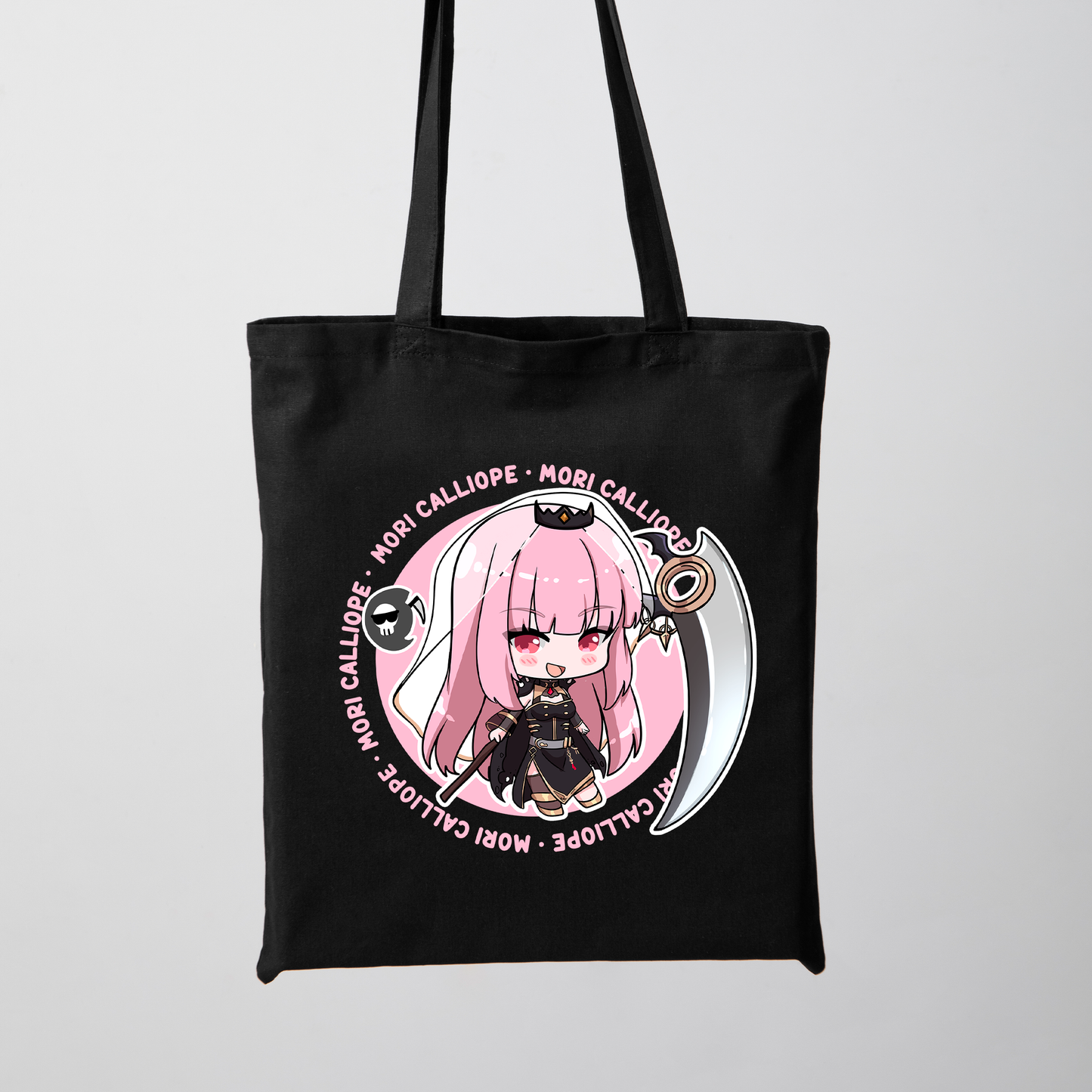 Mori Calliope Tote Bag Vtuber Tote Bag Mori Calliope Fan Merch Cotton Canvas Tote Bag Eco Mori Calliope Tote Bag Sustainable Bag Kawaii Tote Bag hololive merch