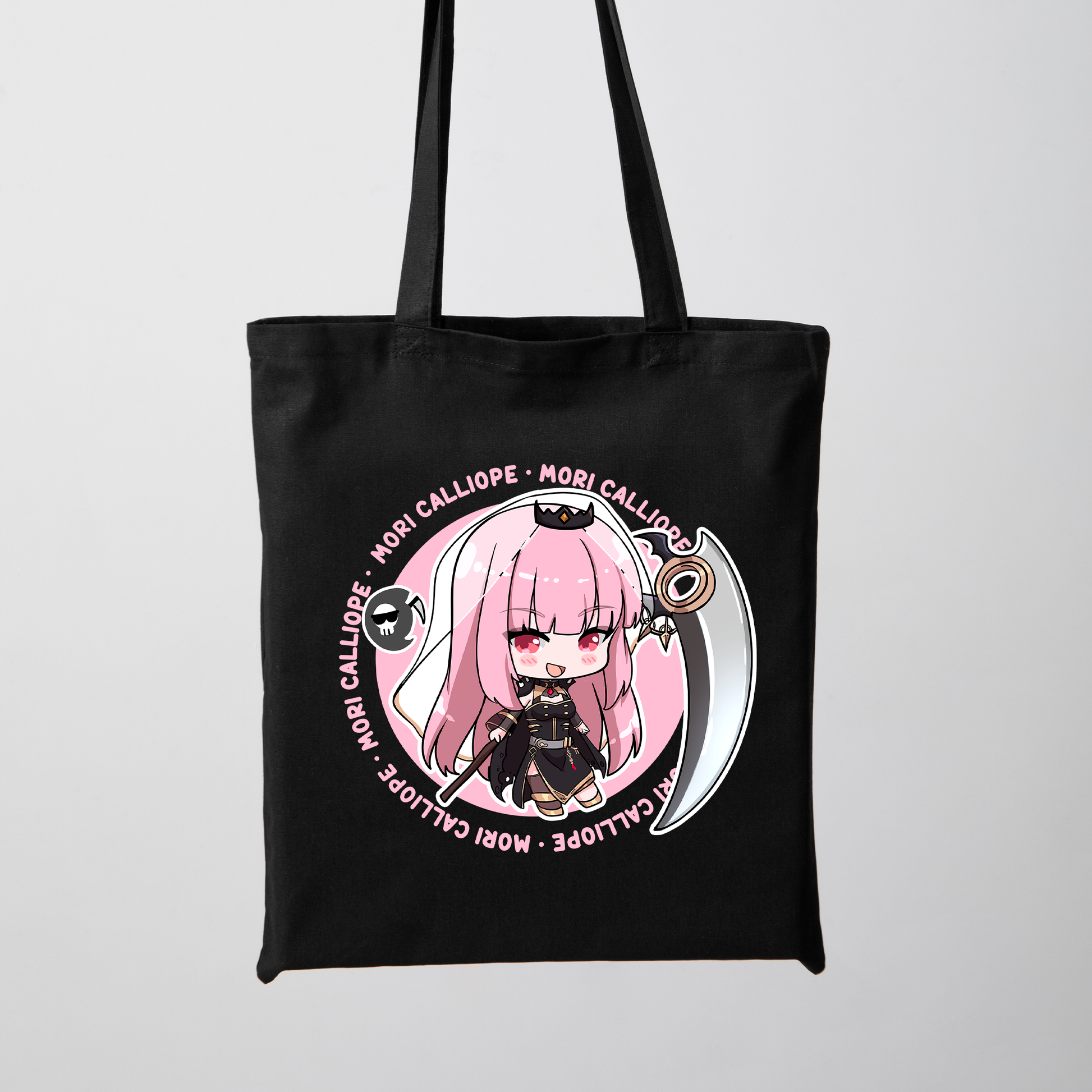 Mori Calliope Tote Bag Vtuber Tote Bag Mori Calliope Fan Merch Cotton Canvas Tote Bag Eco Mori Calliope Tote Bag Sustainable Bag Kawaii Tote Bag hololive merch