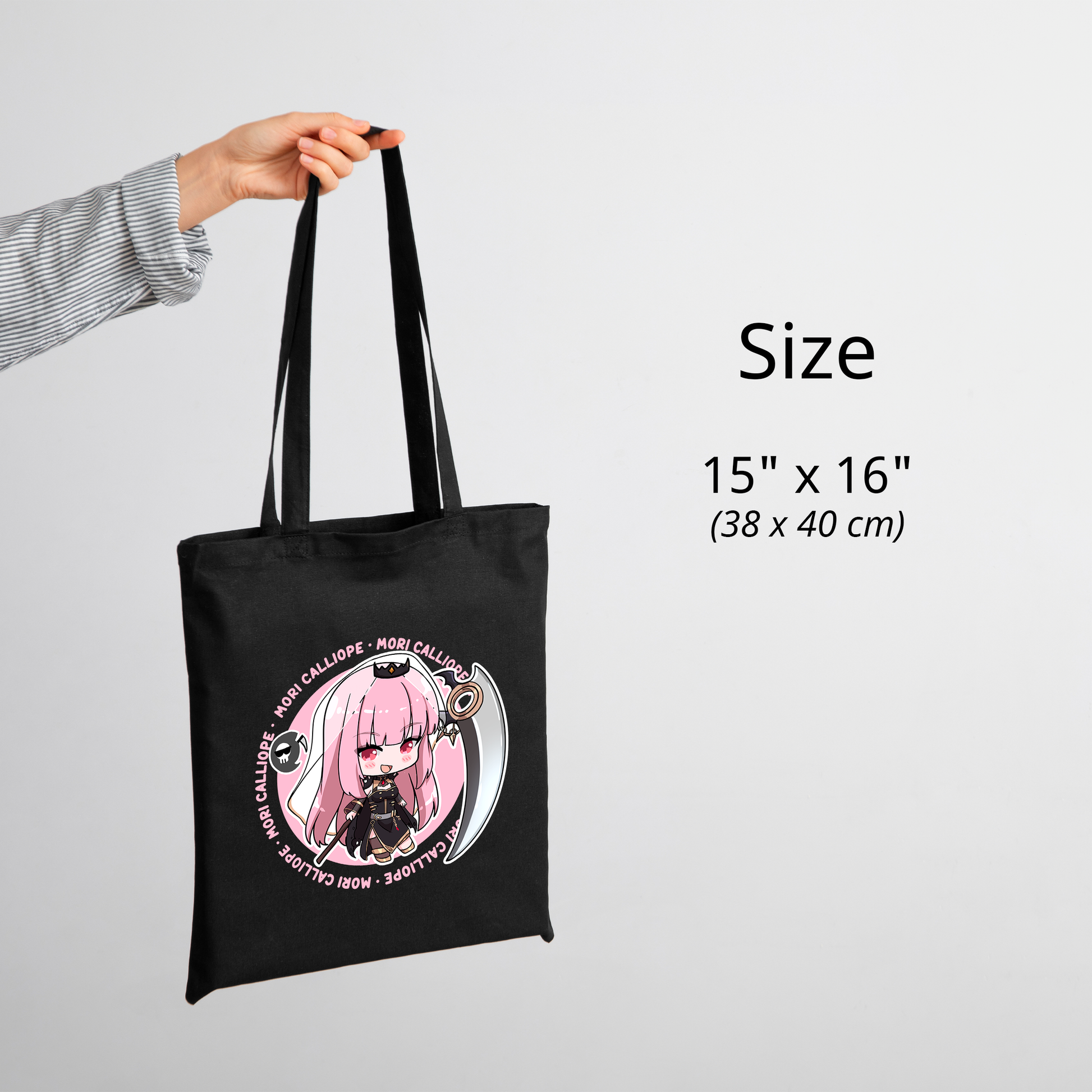 Mori Calliope Tote Bag Vtuber Tote Bag Mori Calliope Fan Merch Cotton Canvas Tote Bag Eco Mori Calliope Tote Bag Sustainable Bag Kawaii Tote Bag hololive merch
