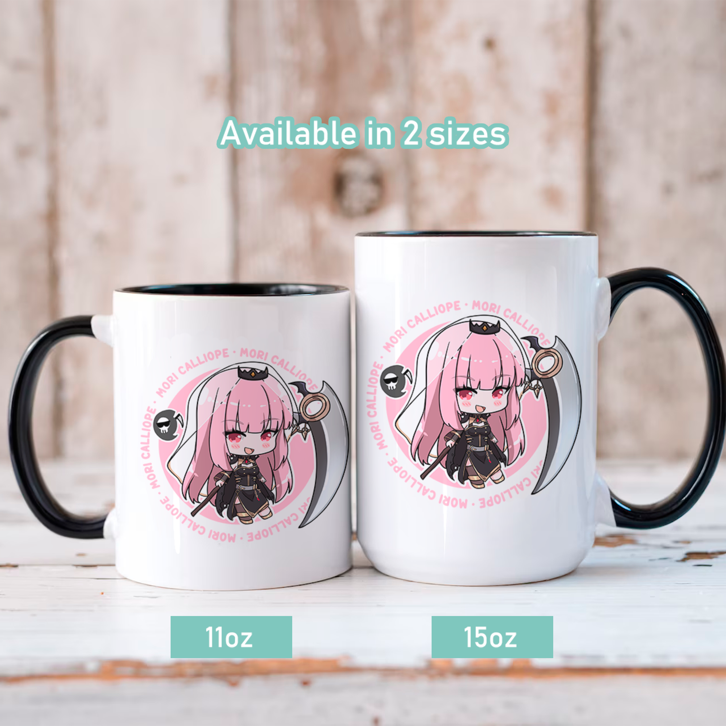 Mori Calliope Mug, Vtuber Mug, Mori Calliope Coffee Cup, Mori Calliope Merch, Customized Coffee Mug, Vtuber Merch, Hololive Fan Merch, Gift For Friend