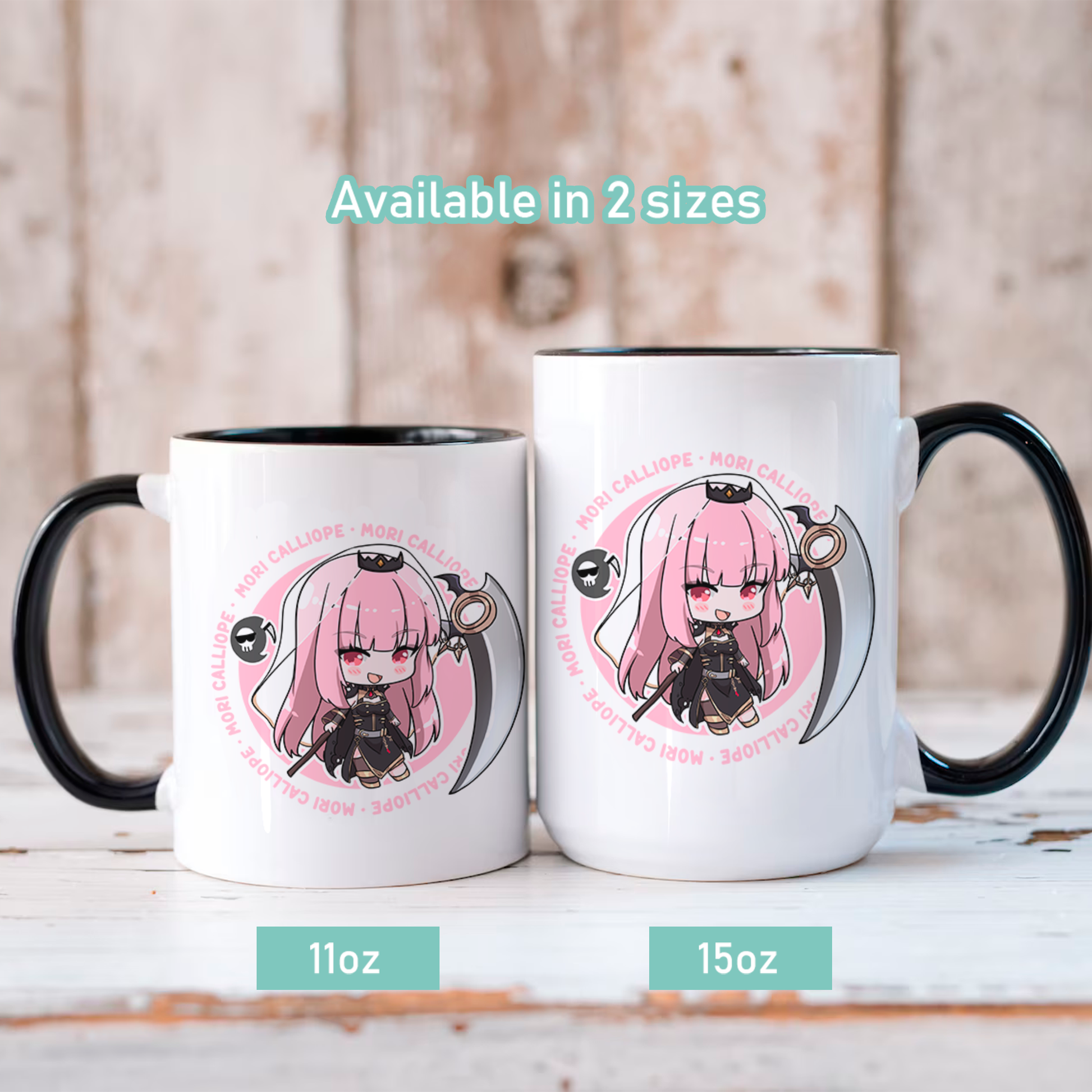 Mori Calliope Mug, Vtuber Mug, Mori Calliope Coffee Cup, Mori Calliope Merch, Customized Coffee Mug, Vtuber Merch, Hololive Fan Merch, Gift For Friend