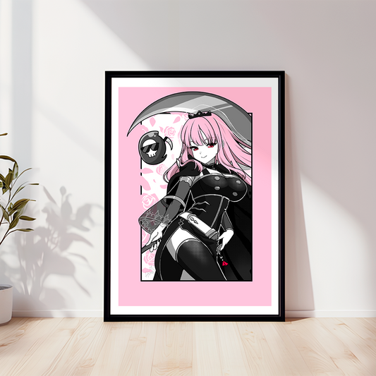Mori Calliope Wall Art Mori Calliope Hololive Myth Merch Vtubers Gift Hololive Wall Decor Mori Calliope Merch Anime Wall Art Canvas