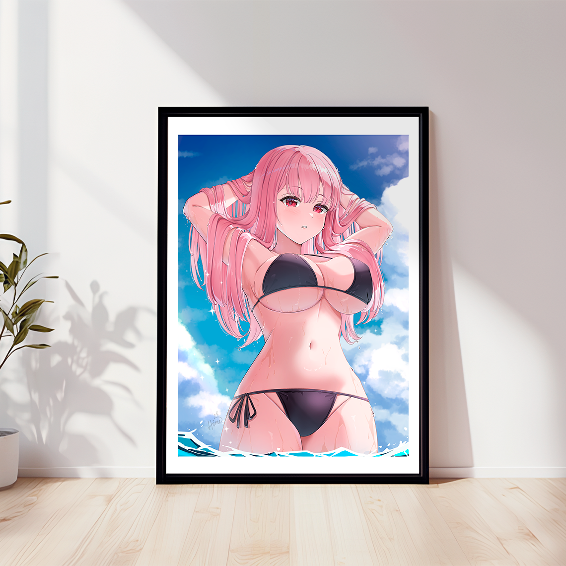 Mori Calliope Wall Art Mori Calliope Hololive Myth Merch Vtubers Gift Hololive Wall Decor Mori Calliope Merch Anime Wall Art Canvas