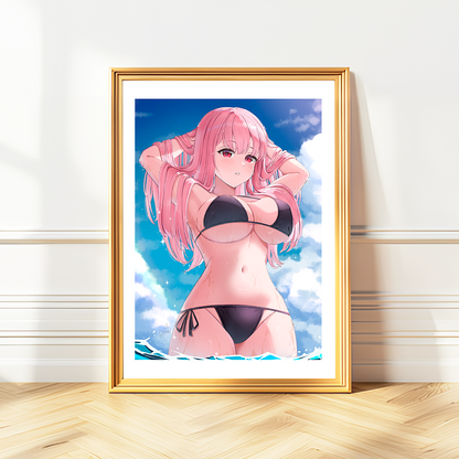 Mori Calliope Wall Art Mori Calliope Hololive Myth Merch Vtubers Gift Hololive Wall Decor Mori Calliope Merch Anime Wall Art Canvas