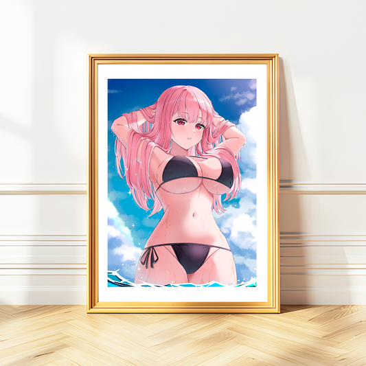 Mori Calliope Wall Art Mori Calliope Hololive Myth Merch Vtubers Gift Hololive Wall Decor Mori Calliope Merch Anime Wall Art Canvas