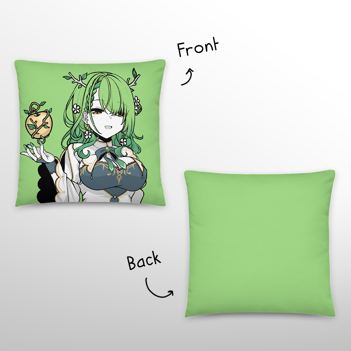 Ceres Fauna Throw Pillow, Vtuber Throw Pillows, Gift for Vtuber Fan, Ceres Fauna Throw Pillow, Decorative Pillow, Hololive Merch
