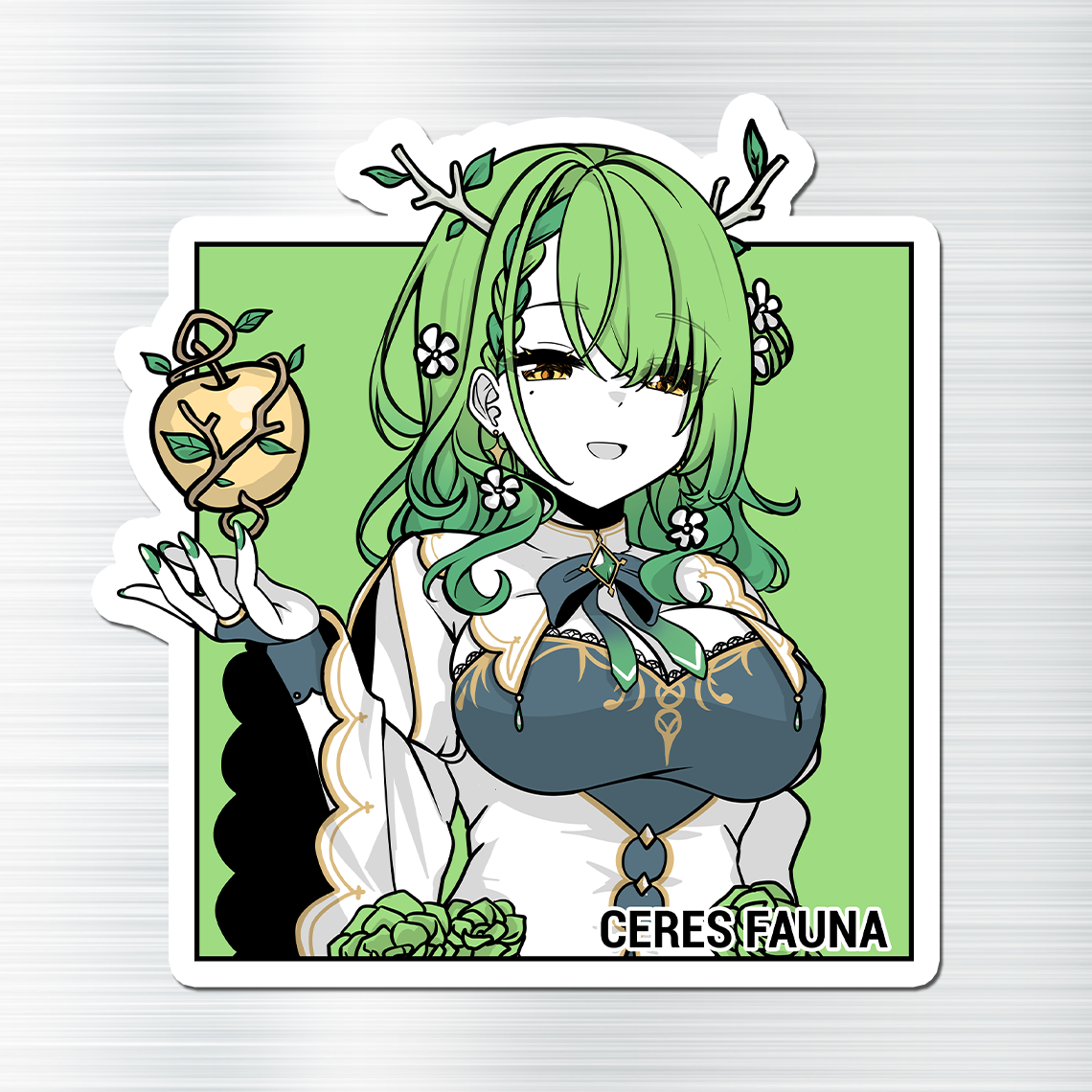 Ceres Fauna Fridge Magnet, Die Cut Ceres Fauna Magnets 3″ × 3″, Hololive Merch, Ceres Fauna Merch, Ceres Fauna Maganet, Ceres Fauna Fan