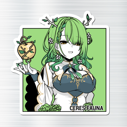 Ceres Fauna Fridge Magnet, Die Cut Ceres Fauna Magnets 3″ × 3″, Hololive Merch, Ceres Fauna Merch, Ceres Fauna Maganet, Ceres Fauna Fan
