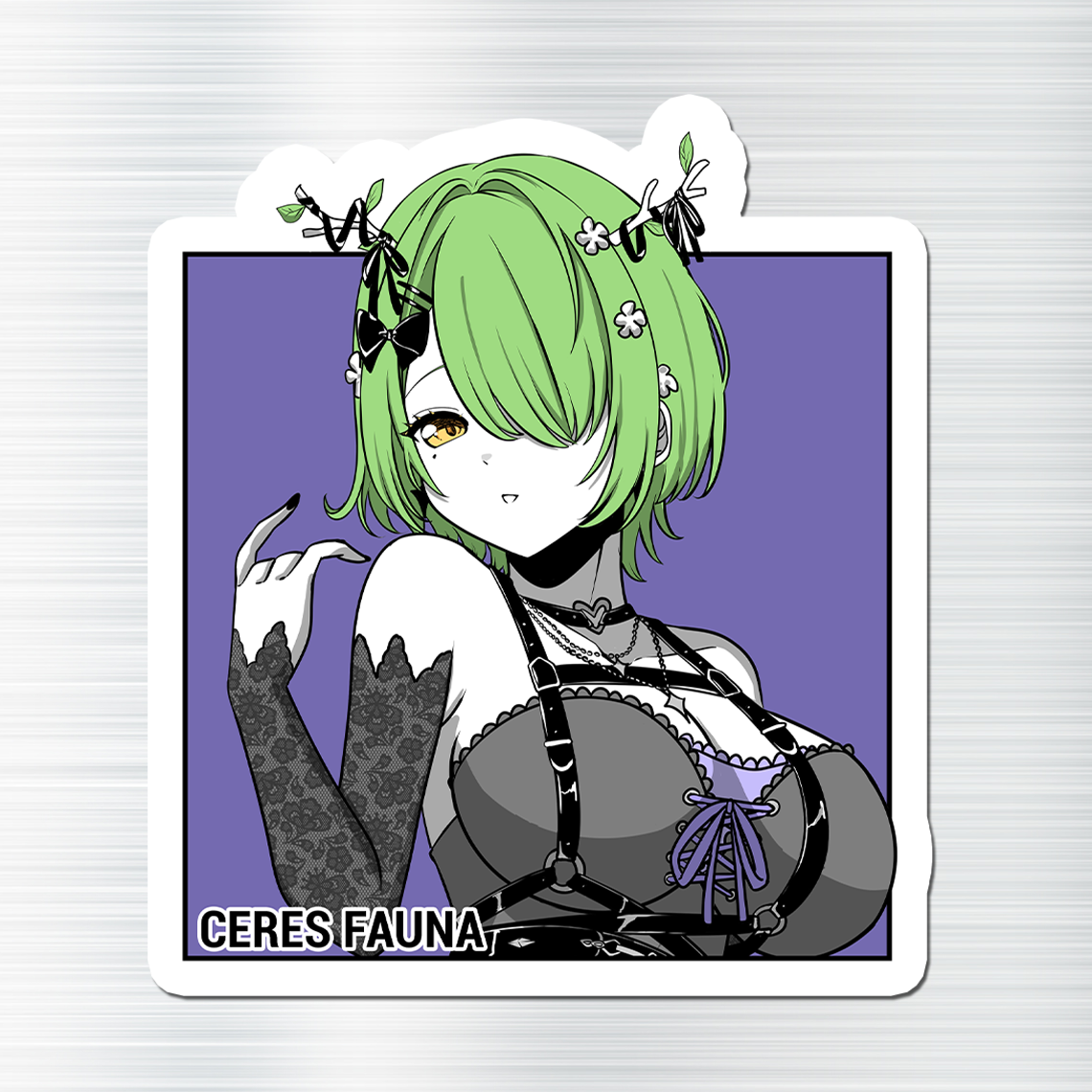 Goth Ceres Fauna Fridge Magnet, Die Cut Goth Ceres Fauna Magnets 3″ × 3″, Hololive Merch, Goth Ceres Fauna Merch, Goth Ceres Fauna Maganet, Goth Ceres Fauna Fan