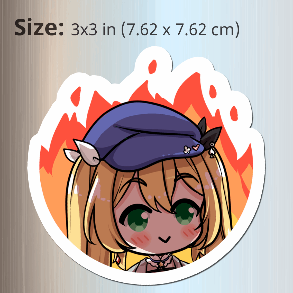 Dokibird Fridge Magnet, Die Cut Vtuber Magnets 3″ × 3″, Vtuber Merch, Dokishrine, Dokibird Merch, Dokibird Magnet,Dokibird Fan,Vtuber Magnet