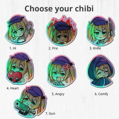 Dokibird Holographic stickers - Vtuber Stickers, Kiss Cut Stickers 3"x3", Dokibird Stickers, Stationery Stickers, Dokishrine, Vtuber merch