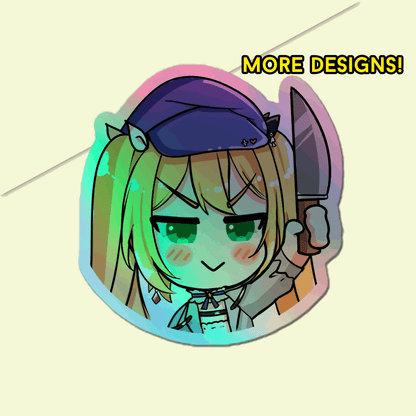Dokibird Holographic stickers - Vtuber Stickers, Kiss Cut Stickers 3"x3", Dokibird Stickers, Stationery Stickers, Dokishrine, Vtuber merch