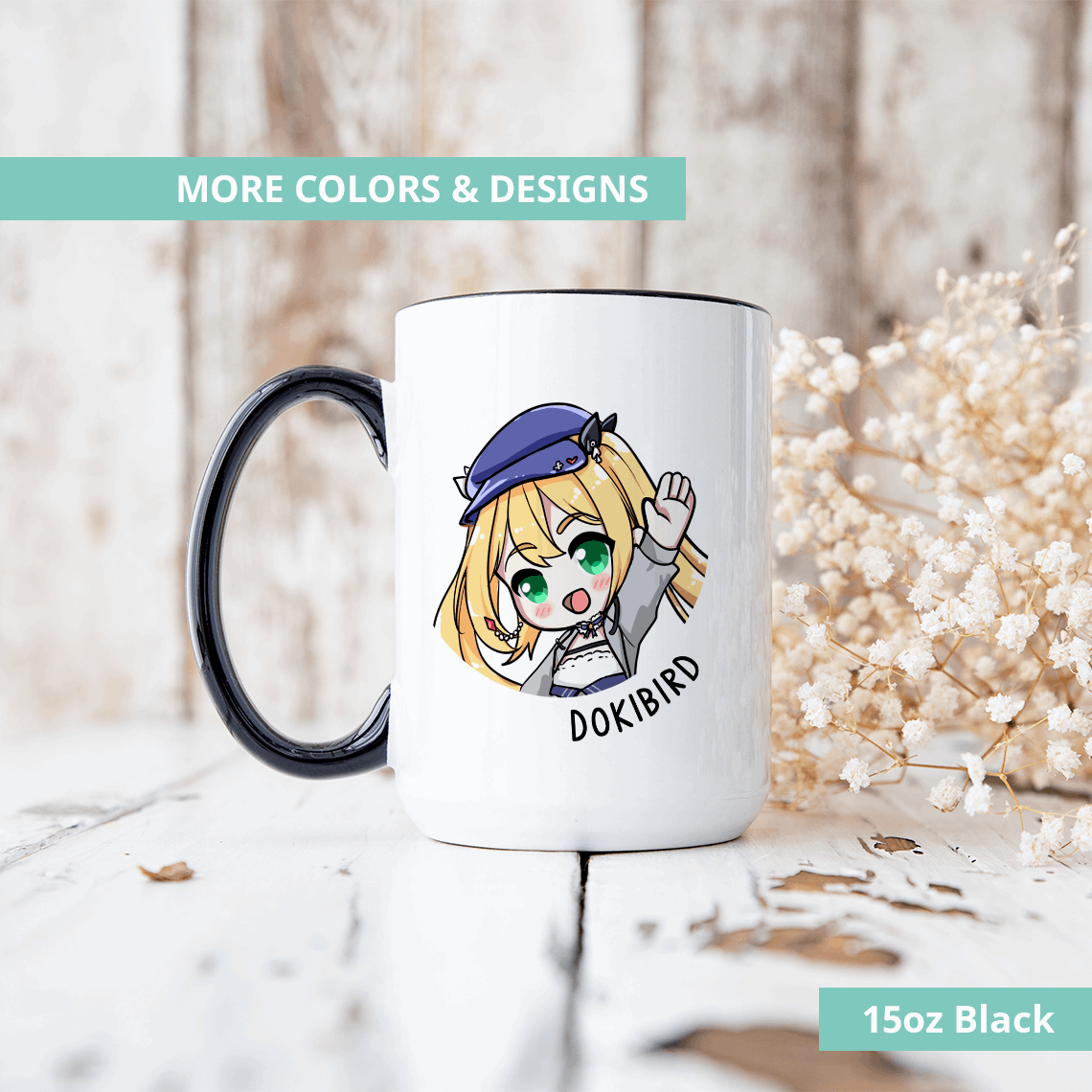 Dokibird Mug, Vtuber Mug, Vtuber Coffee Cup, Dokibird Coffee Mug, Customized Coffee Mug, Vtuber Merch, Dokibird Fan Merch, Gift For Friend