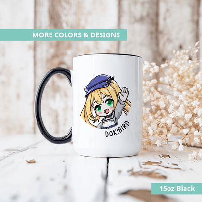 Dokibird Mug, Vtuber Mug, Vtuber Coffee Cup, Dokibird Coffee Mug, Customized Coffee Mug, Vtuber Merch, Dokibird Fan Merch, Gift For Friend