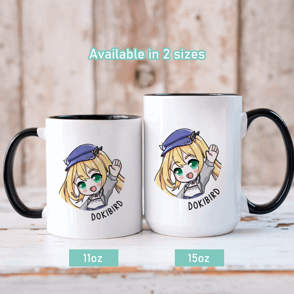 Dokibird Mug, Vtuber Mug, Vtuber Coffee Cup, Dokibird Coffee Mug, Customized Coffee Mug, Vtuber Merch, Dokibird Fan Merch, Gift For Friend