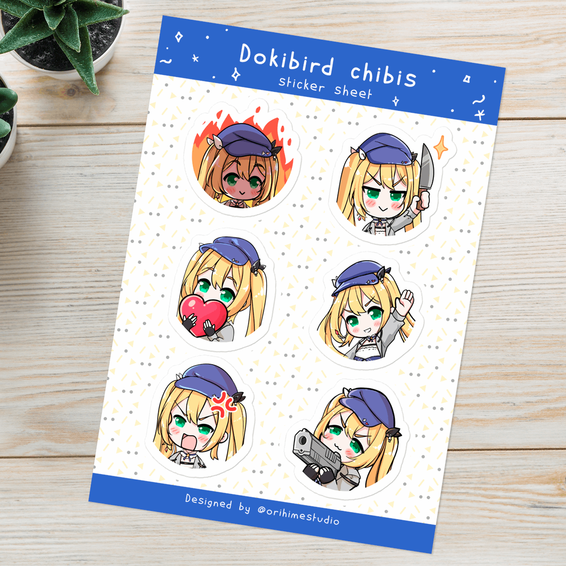 Dokibird Sticker Sheet, Stationery Stickers, Sticker Sheet Planner, Journal Stickers, Dokibird Stickers, Dokibird Merch, Vtuber Merch
