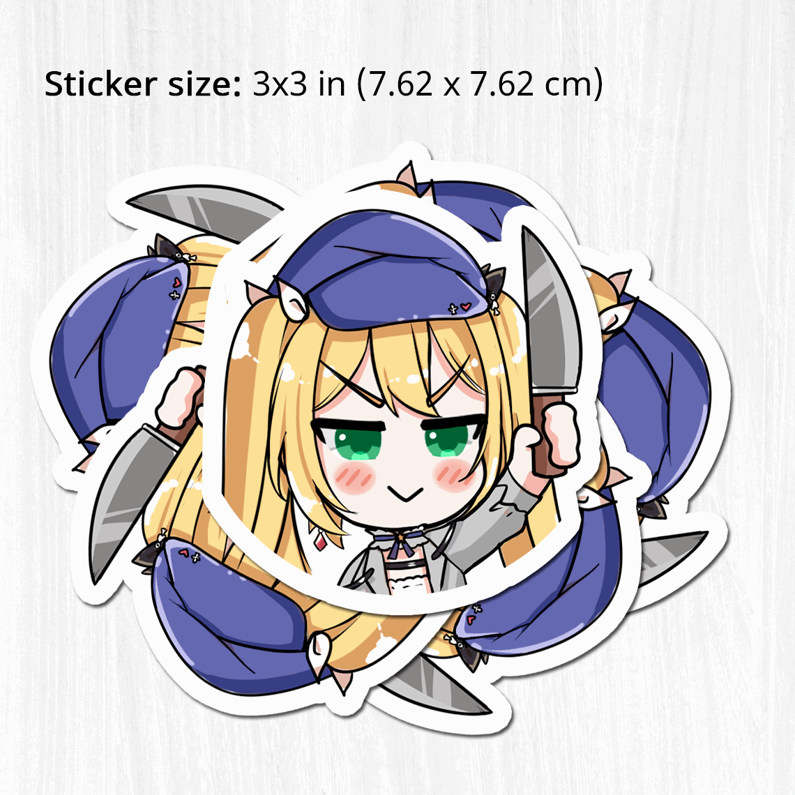 Dokibird Stickers, Vtuber Stickers, Kiss Cut Stickers 3"x3", kawaii Stickers, Stationery Stickers, Dokishrine, Vtuber merch, Dokibird Merch