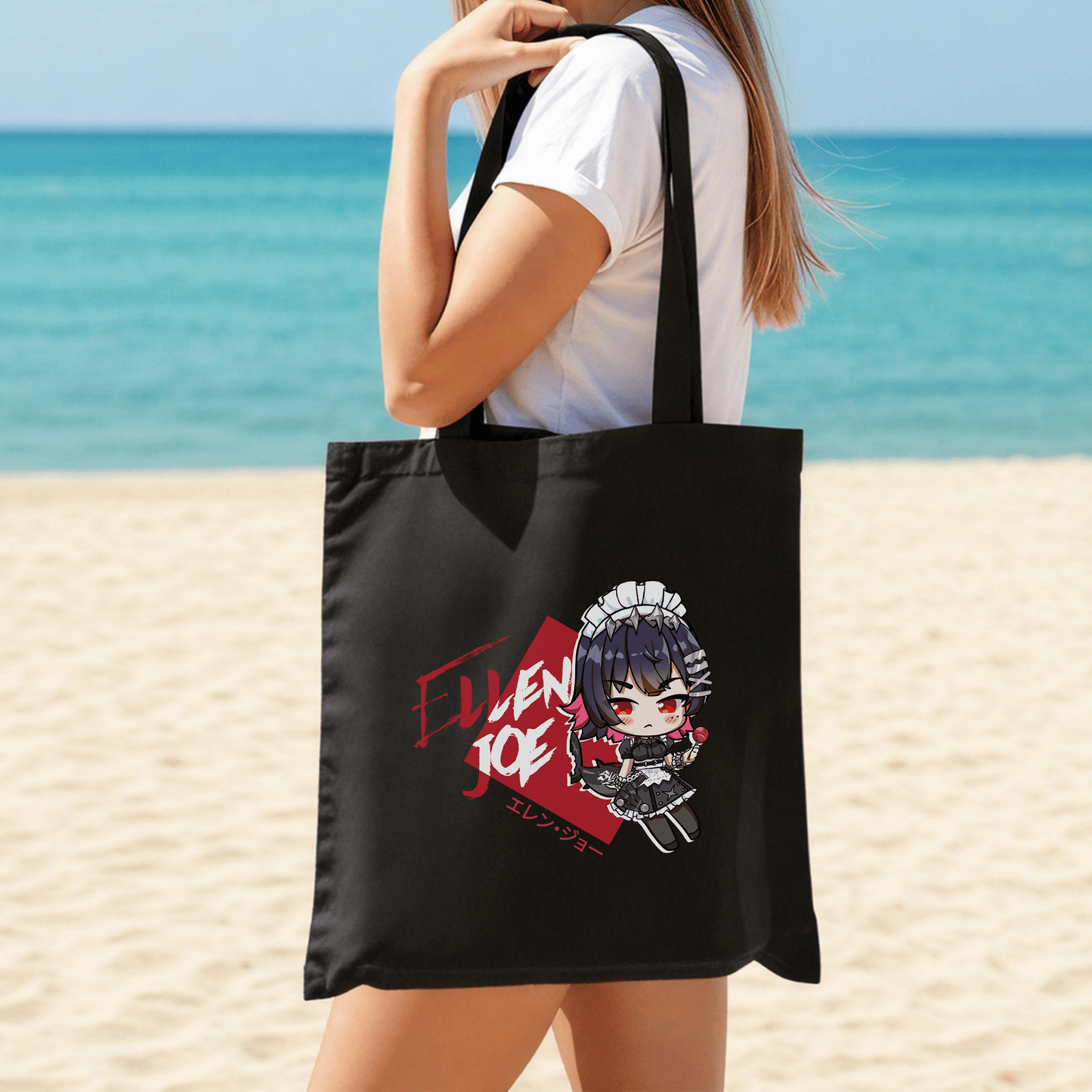 Ellen Joe Zenless Zone Zero Tote Bag Waifu gacha game Tote Bag Ellen Joe Zenless Zone Zero Fan Merch Cotton Canvas Tote Bag Eco Tote Bag Sustainable Bag Kawaii Tote Bag Ellen Joe Zenless Zone Zero merch