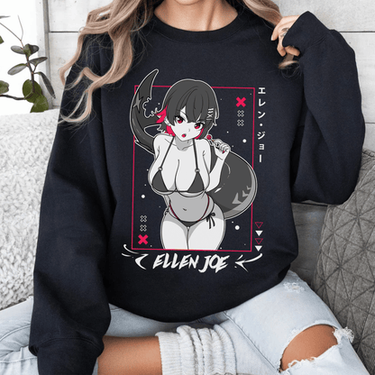Ellen Joe Zenless Zone Zero Sweatshirt ZZZ Crewneck Ellen Joe Zenless Zone Zero Shirt Gift for Gamers Waifu Shirt Cool Ellen Joe Zenless Zone Zero Sweatshirt ZZZ Merch