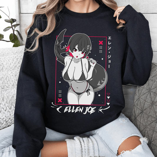 Ellen Joe Zenless Zone Zero Sweatshirt ZZZ Crewneck Ellen Joe Zenless Zone Zero Shirt Gift for Gamers Waifu Shirt Cool Ellen Joe Zenless Zone Zero Sweatshirt ZZZ Merch