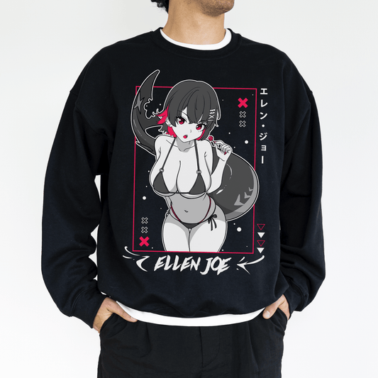 Ellen Joe Zenless Zone Zero Sweatshirt ZZZ Crewneck Ellen Joe Zenless Zone Zero Shirt Gift for Gamers Waifu Shirt Cool Ellen Joe Zenless Zone Zero Sweatshirt ZZZ Merch