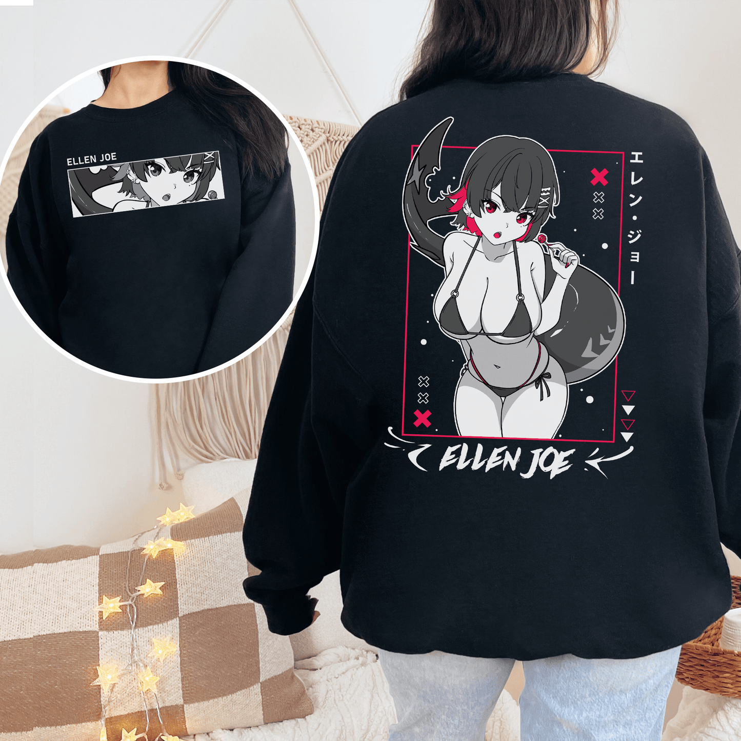 Ellen Joe Zenless Zone Zero Sweatshirt ZZZ Crewneck Ellen Joe Zenless Zone Zero Shirt Gift for Gamers Waifu Shirt Cool Ellen Joe Zenless Zone Zero Sweatshirt ZZZ Merch