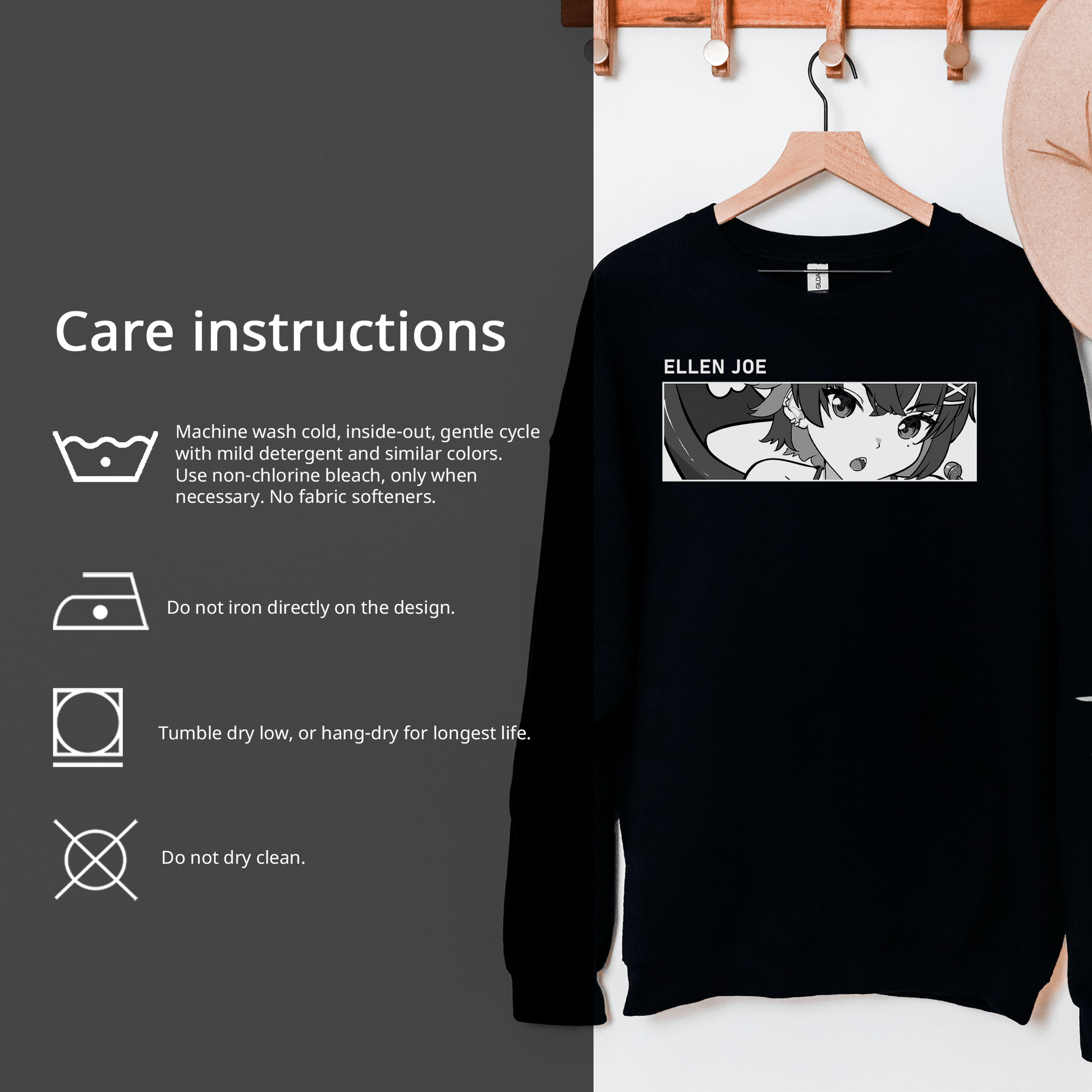 Ellen Joe Zenless Zone Zero Sweatshirt ZZZ Crewneck Ellen Joe Zenless Zone Zero Shirt Gift for Gamers Waifu Shirt Cool Ellen Joe Zenless Zone Zero Sweatshirt ZZZ Merch