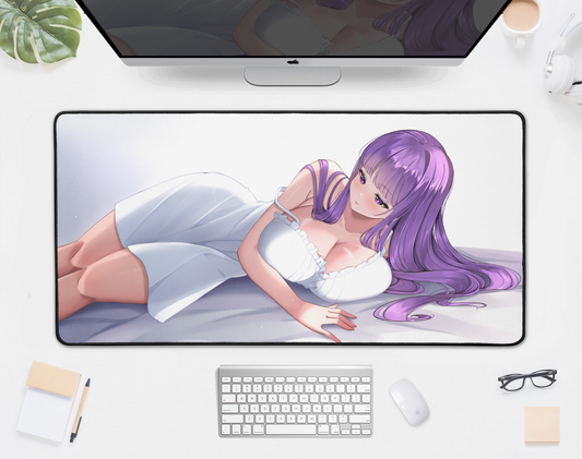 Fern Deskmat Anime Mousepad XL XXL Gaming Desk Mat Gift for Gamers Waifu Large Playmat Sōsō no Frieren Merch Frieren: Beyond Journey's End Mousepad