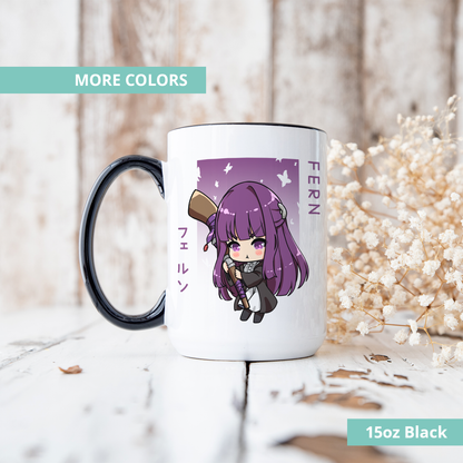 Fern Mug, Anime Mug, Sōsō no Frieren Coffee Cup, Frieren: Beyond Journey's End Merch, Customized Coffee Mug, Anime Merch, Frieren Fan Merch, Gift For Friend