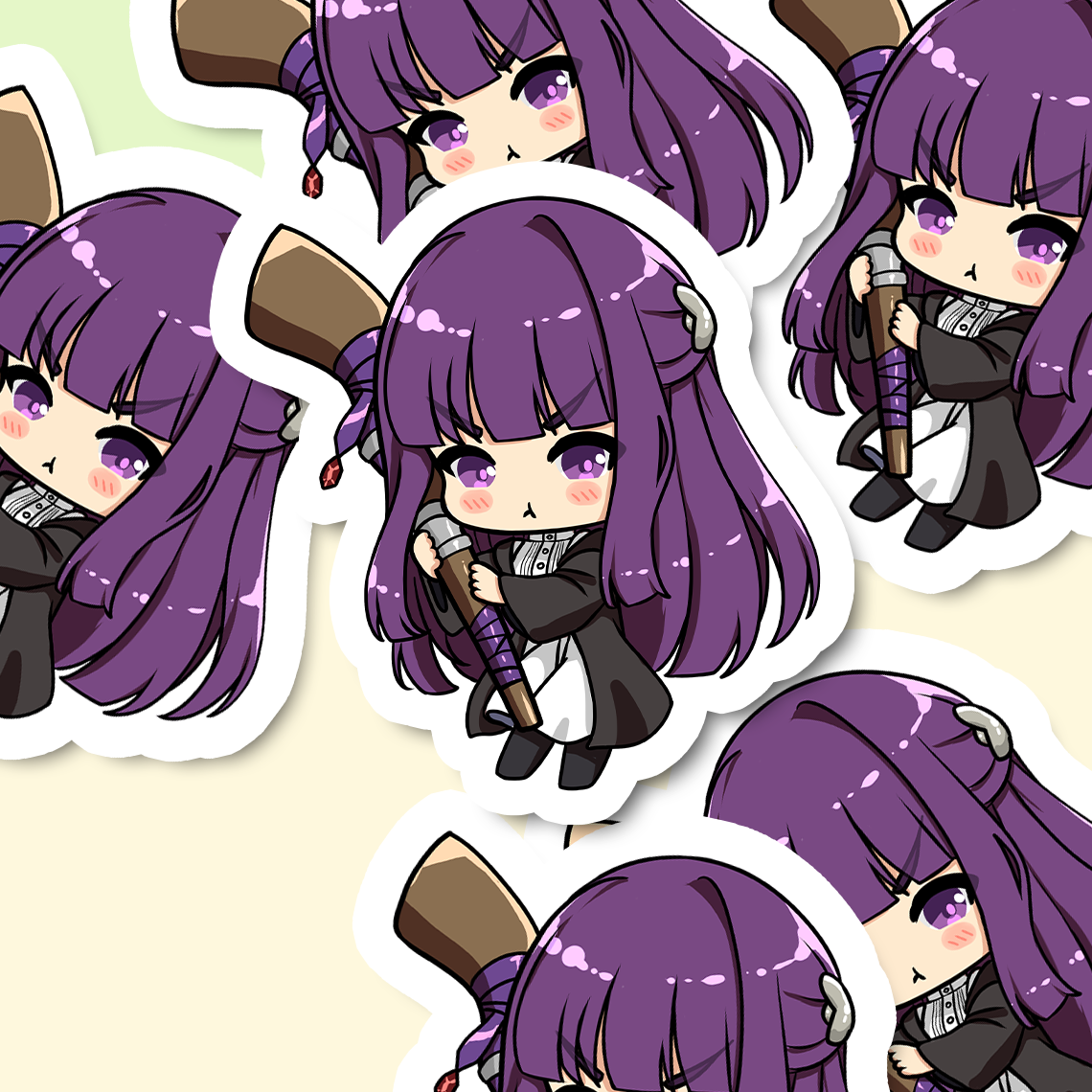 Fern Sticker, Sōsō no Frieren Stickers, Kiss Cut Stickers 3"x3", Frieren: Beyond Journey's End Stickers, Stationery Stickers, Frieren Merch, Anime stickers