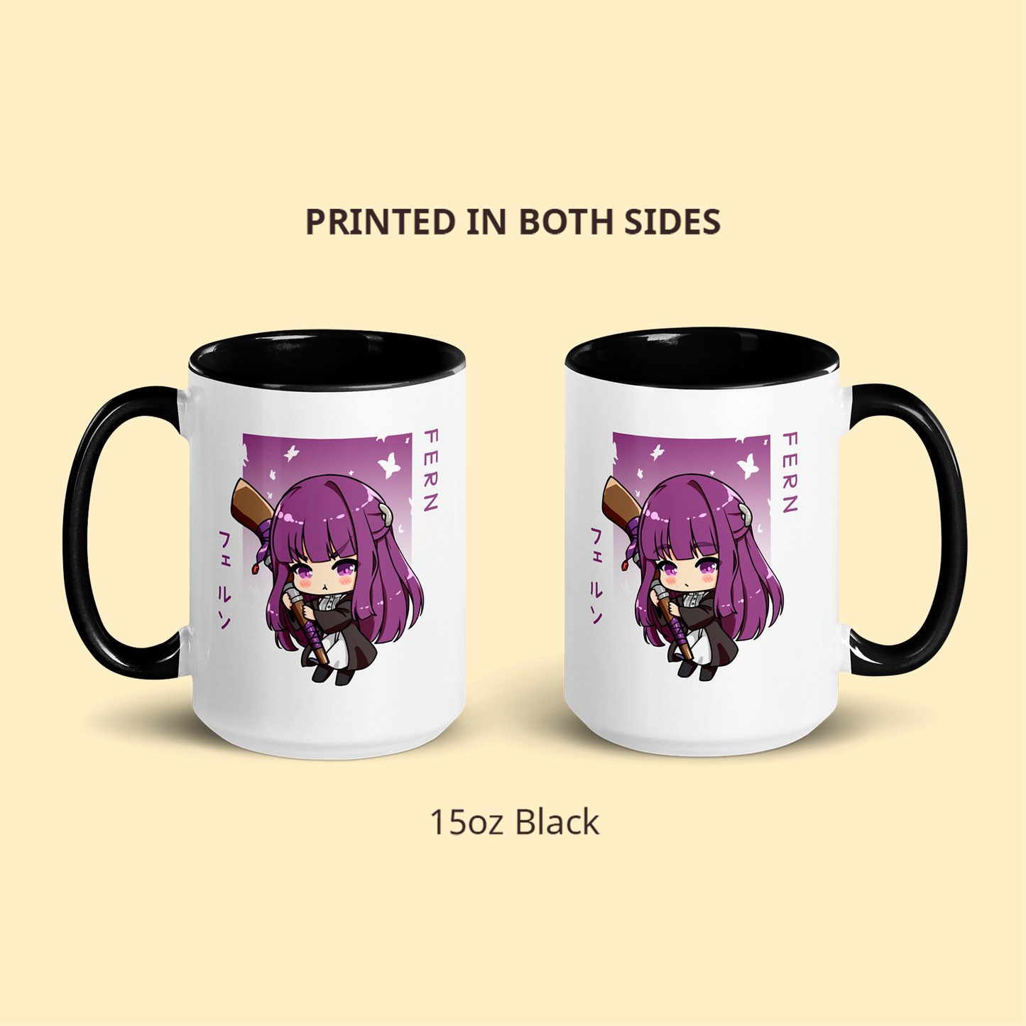 Fern Mug, Anime Mug, Sōsō no Frieren Coffee Cup, Frieren: Beyond Journey's End Merch, Customized Coffee Mug, Anime Merch, Frieren Fan Merch, Gift For Friend