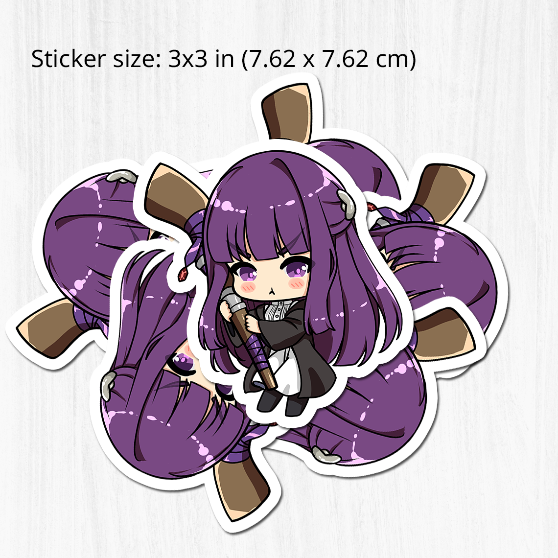 Fern Sticker, Sōsō no Frieren Stickers, Kiss Cut Stickers 3"x3", Frieren: Beyond Journey's End Stickers, Stationery Stickers, Frieren Merch, Anime stickers