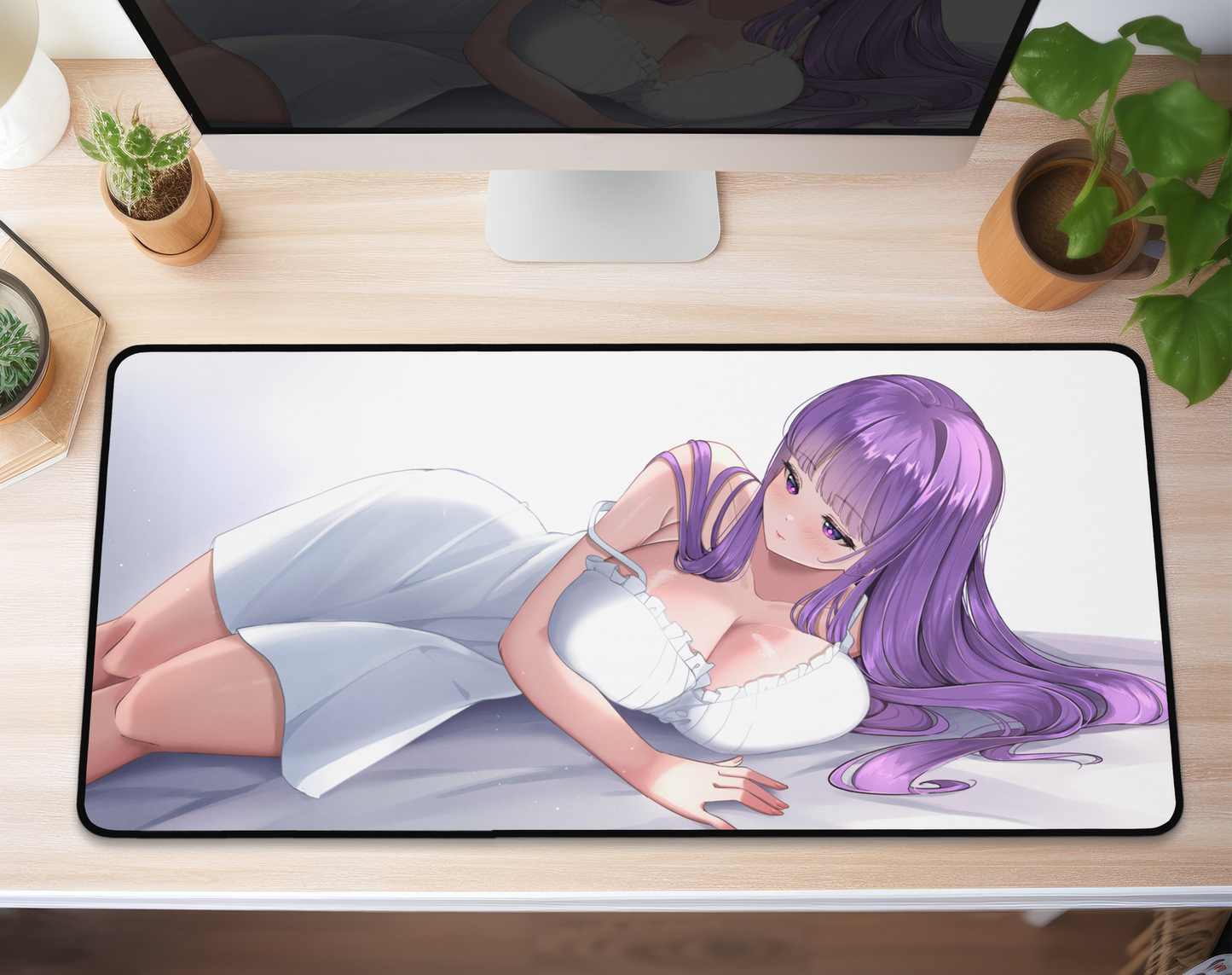 Fern Deskmat Anime Mousepad XL XXL Gaming Desk Mat Gift for Gamers Waifu Large Playmat Sōsō no Frieren Merch Frieren: Beyond Journey's End Mousepad