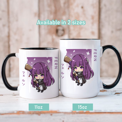 Fern Mug, Anime Mug, Sōsō no Frieren Coffee Cup, Frieren: Beyond Journey's End Merch, Customized Coffee Mug, Anime Merch, Frieren Fan Merch, Gift For Friend