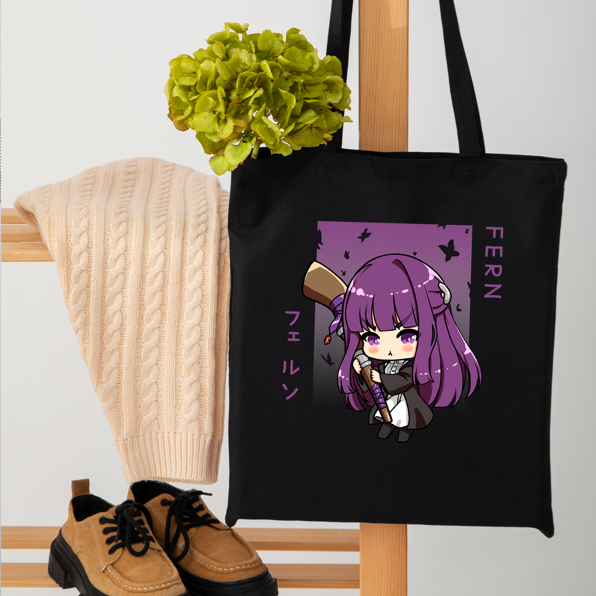 Frieren Tote Bag Anime Tote Bag Frieren: Beyond Journey's End Fan Merch Cotton Canvas Tote Bag Eco Tote Bag Sustainable Bag Kawaii Tote Bag Sōsō no Frieren merch