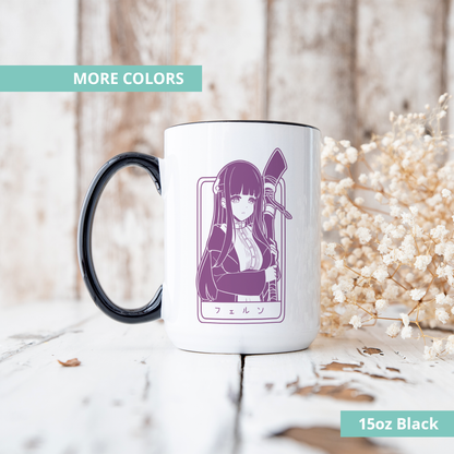 Fern Mug, Anime Mug, Sōsō no Frieren Coffee Cup, Frieren: Beyond Journey's End Merch, Customized Coffee Mug, Anime Merch, Frieren Fan Merch, Gift For Friend