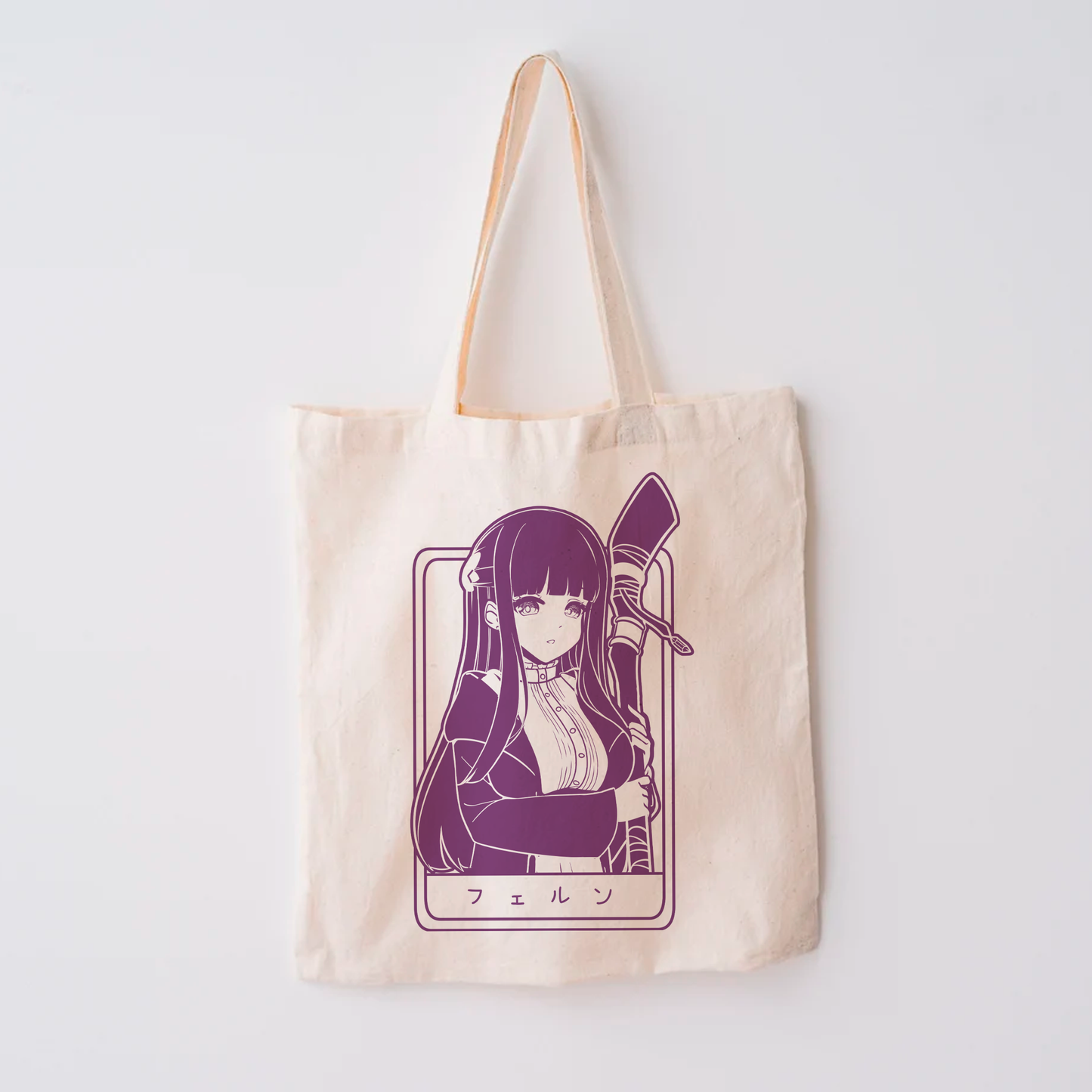 Frieren Tote Bag Anime Tote Bag Frieren: Beyond Journey's End Fan Merch Cotton Canvas Tote Bag Eco Tote Bag Sustainable Bag Kawaii Tote Bag Sōsō no Frieren merch
