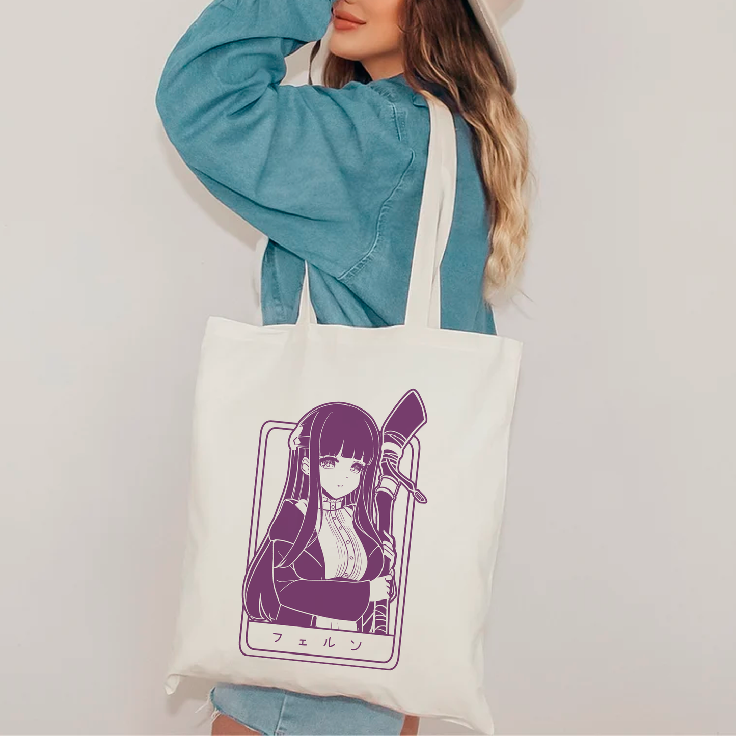 Frieren Tote Bag Anime Tote Bag Frieren: Beyond Journey's End Fan Merch Cotton Canvas Tote Bag Eco Tote Bag Sustainable Bag Kawaii Tote Bag Sōsō no Frieren merch