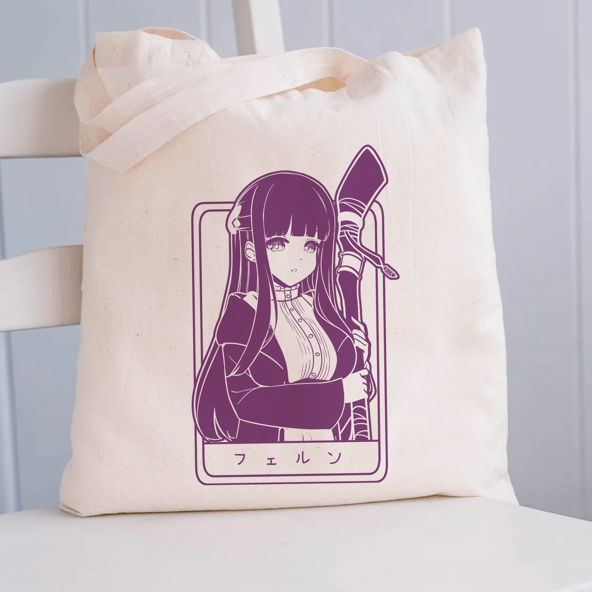 Frieren Tote Bag Anime Tote Bag Frieren: Beyond Journey's End Fan Merch Cotton Canvas Tote Bag Eco Tote Bag Sustainable Bag Kawaii Tote Bag Sōsō no Frieren merch