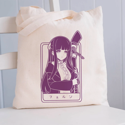 Frieren Tote Bag Anime Tote Bag Frieren: Beyond Journey's End Fan Merch Cotton Canvas Tote Bag Eco Tote Bag Sustainable Bag Kawaii Tote Bag Sōsō no Frieren merch
