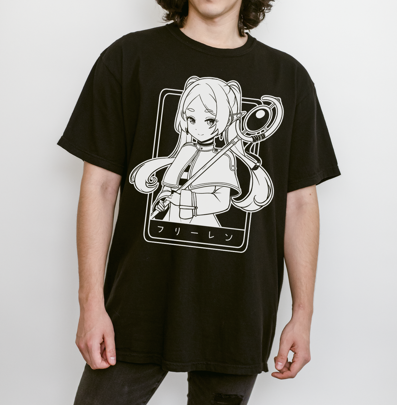 Frieren T-shirt desain unisex