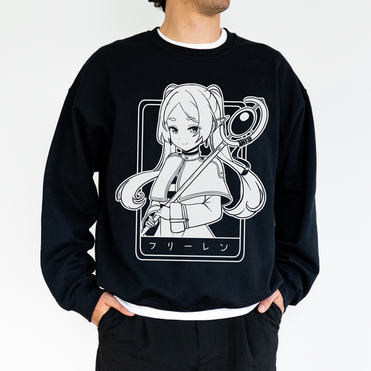 Frieren Sweatshirt Anime Shirt Sōsō no Frieren Tee Gift for Fan Anime Waifu Sweatshirt Cool Frieren: Beyond Journey's End Tee Waifu Sweatshirt Frieren Merch